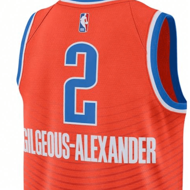 Баскетбольная майка Jordan Alexander Thunder Statement Jersey V-Neck Sleeveless Basketball Vest Orange - изображение 3