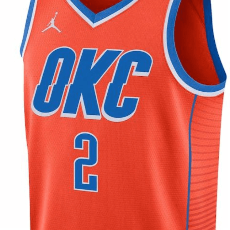Баскетбольная майка Jordan Alexander Thunder Statement Jersey V-Neck Sleeveless Basketball Vest Orange - изображение 4