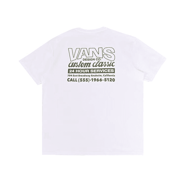 Футболка Vans Custom Classic SS25 T-Shirt Мужская Белая - изображение 2