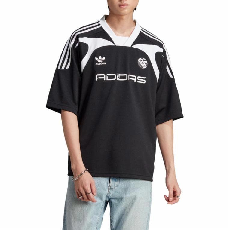 adidas Originals V-Neck Soccer Jersey Black - изображение 2