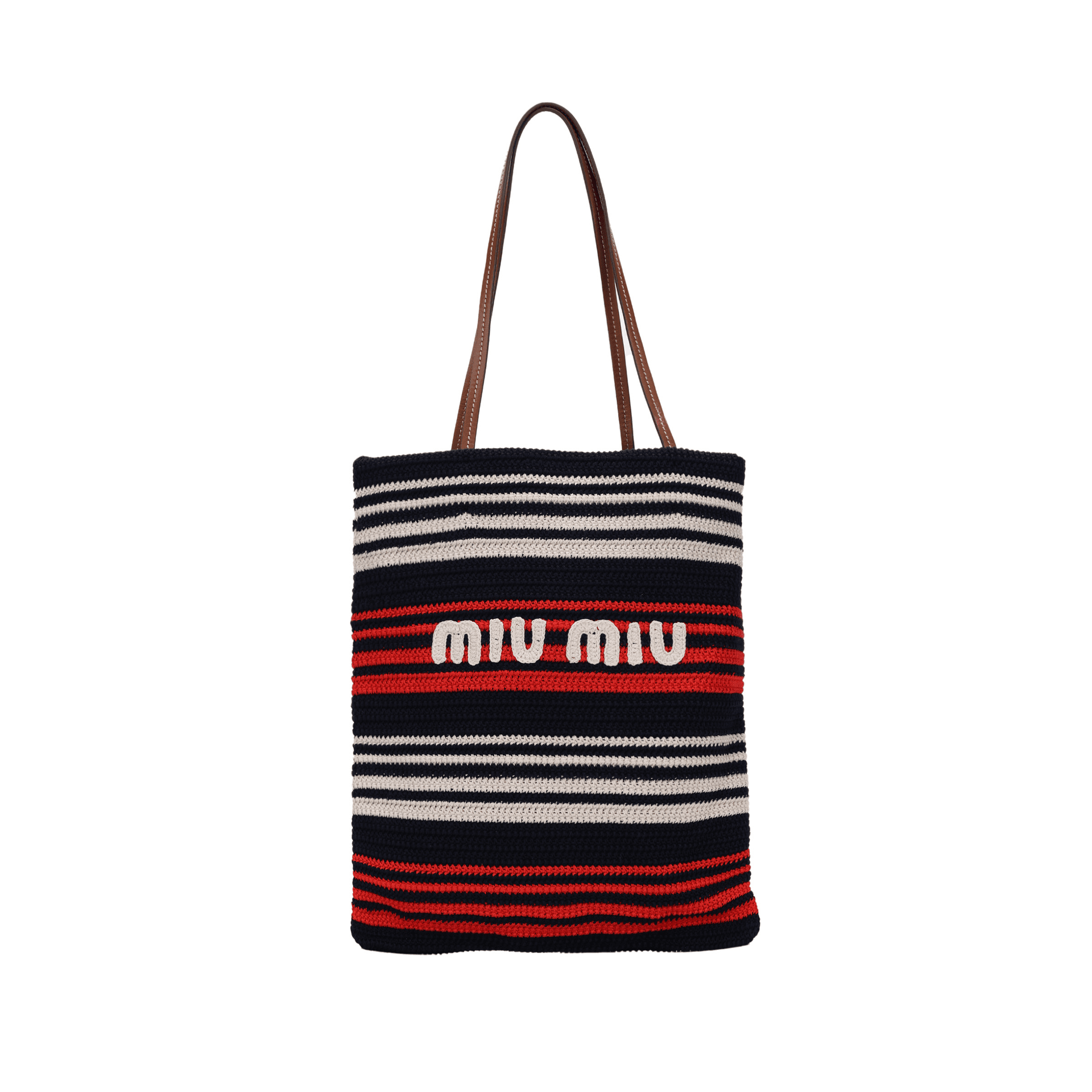 Мини-сумка Miu Miu Embroidered Logo Tote Bag Blue Red White - изображение 2