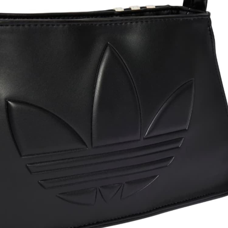Мини-сумка Adidas Originals Трилистник Полиуретан Сумка через плечо Женская Черная - изображение 4