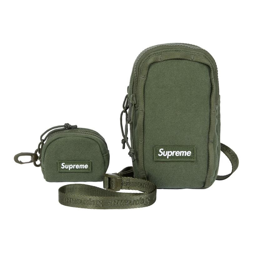 Сумка через плечо Supreme Холст CAMERA Сумка Кошелек Сумка через плечо Унисекс Оливково-зеленый - изображение 1
