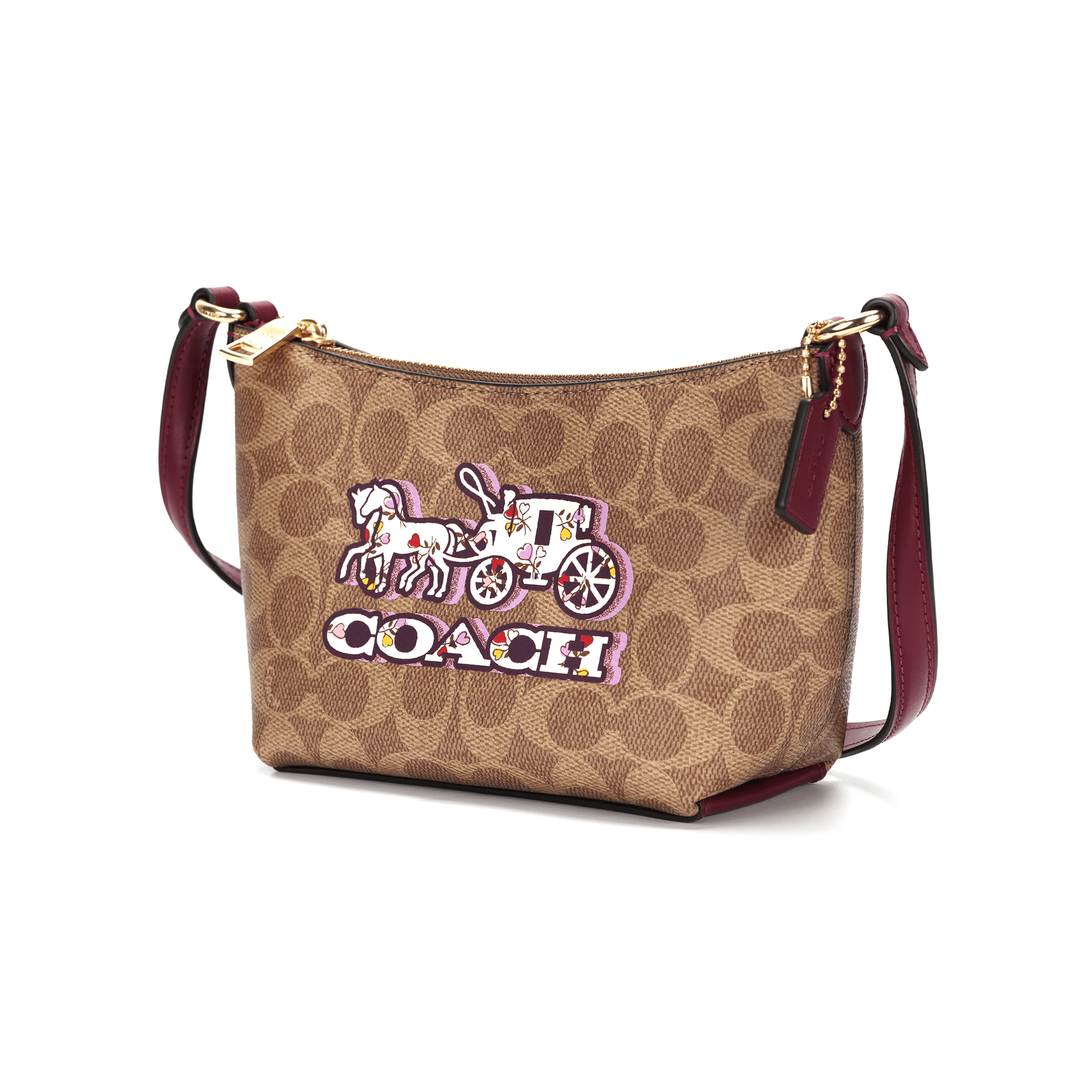 Сумка через плечо COACH Zip Top Crossbody Signature 15 - изображение 4