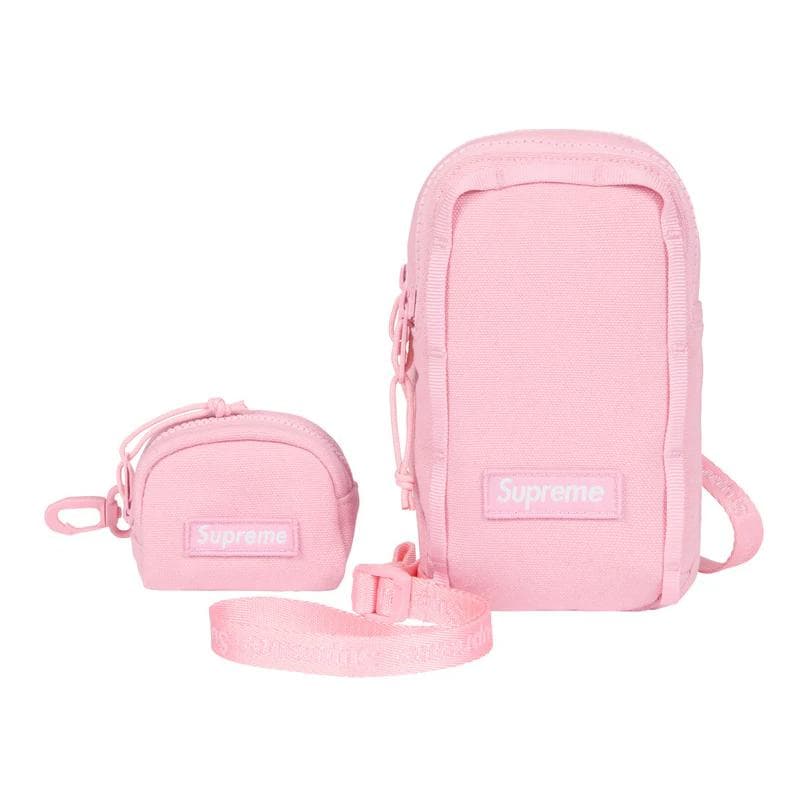 Сумка через плечо Supreme Холст CAMERA Сумка Кошелек Сумка через плечо Унисекс Розовый - изображение 1