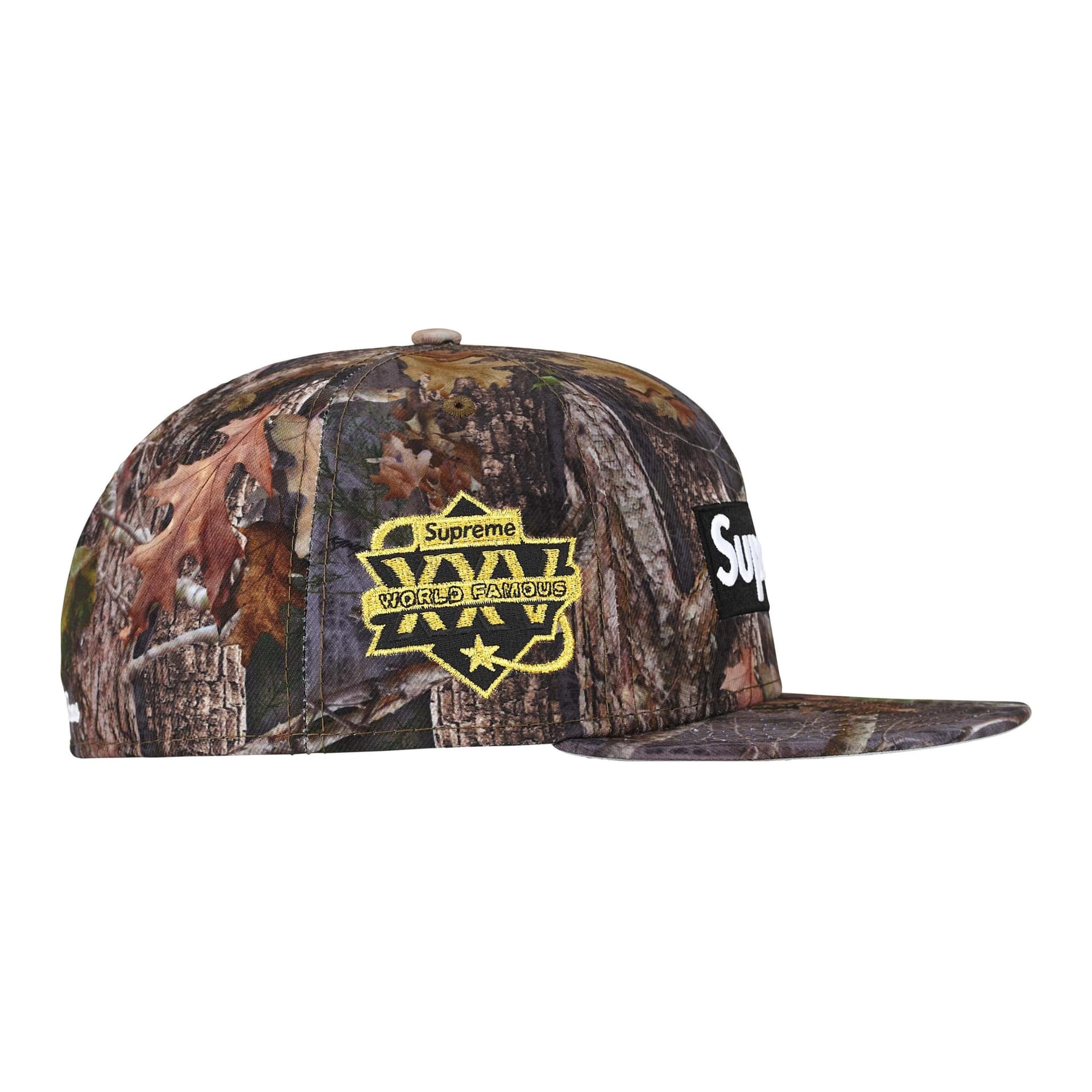 Кепка Supreme X New Era Кепки Унисекс Морской Синий Камуфляж Красный Черный Фиолетовый Желтый - изображение 4