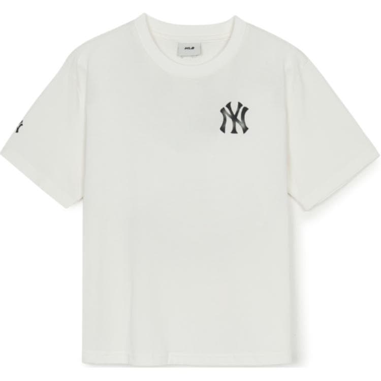 Футболка MLB KIDS Basic New York Yankees T-Shirt SS25 Белая Детская - изображение 2