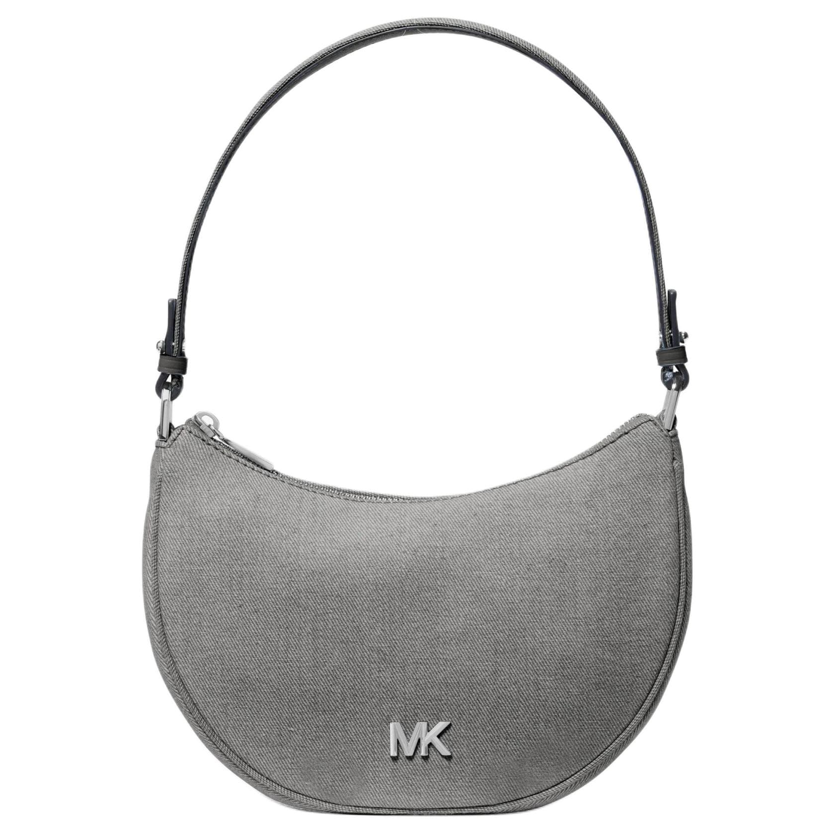 Мини-сумка MICHAEL KORS Ткань Half Moon Настольный Сумка через плечо Сумка через плечо Маленькая Женская Джинсовая Черная - изображение 1