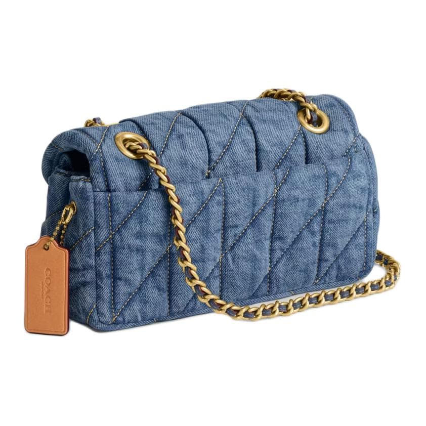 Сумка через плечо COACH Tabby Denim Сумка через плечо Маленькая Женская Синяя - изображение 3