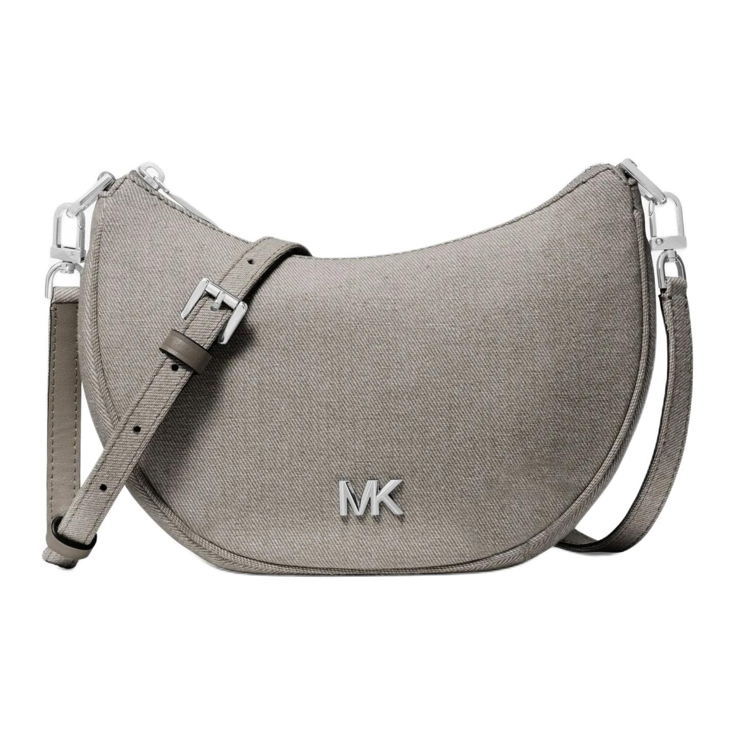 Мини-сумка MICHAEL KORS Ткань Half Moon Настольный Сумка через плечо Сумка через плечо Маленькая Женская Джинсовая Черная - изображение 2