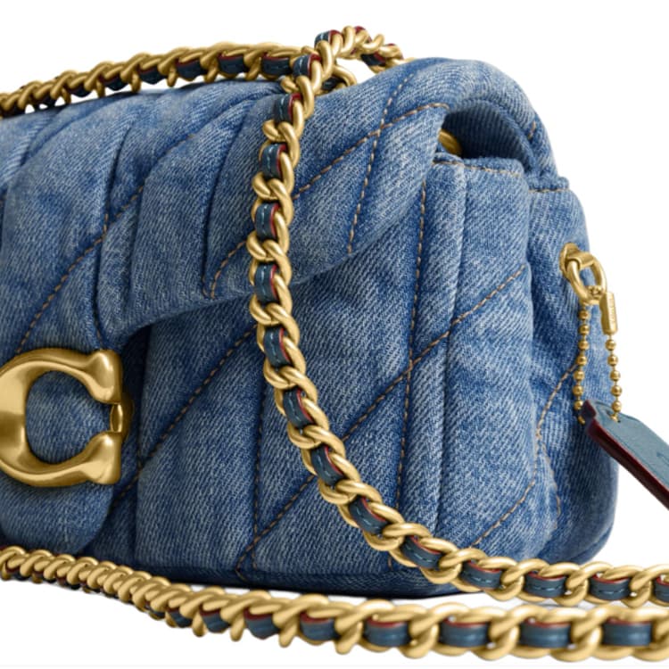 Сумка через плечо COACH Tabby Denim Сумка через плечо Маленькая Женская Синяя - изображение 5