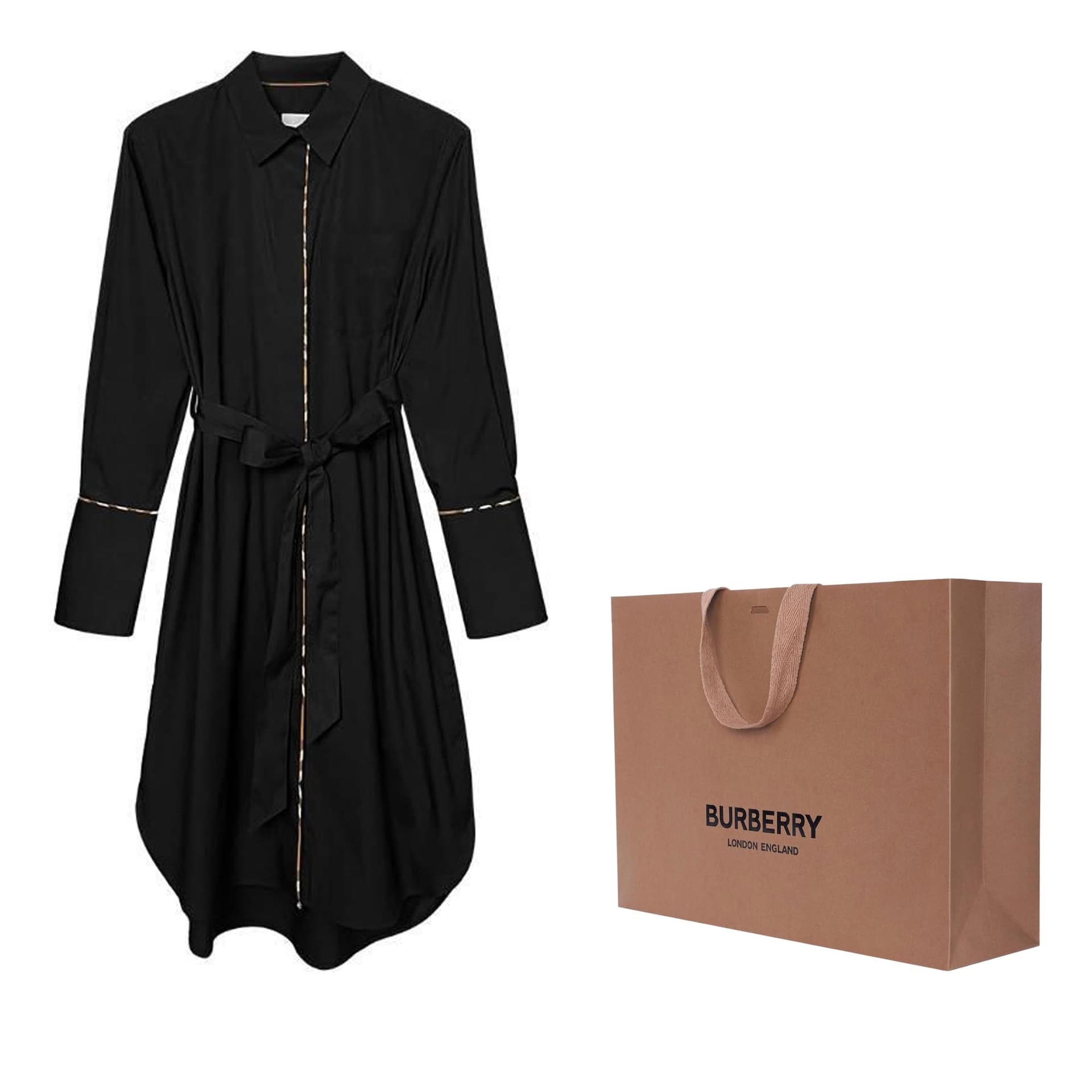 Платье Платье с длинными рукавами Burberry женское черное - изображение 6