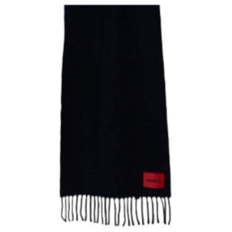 Шарф HUGO BOSS Шерстяные Вязаные Шарфы Мужские Морской Синий - изображение 1