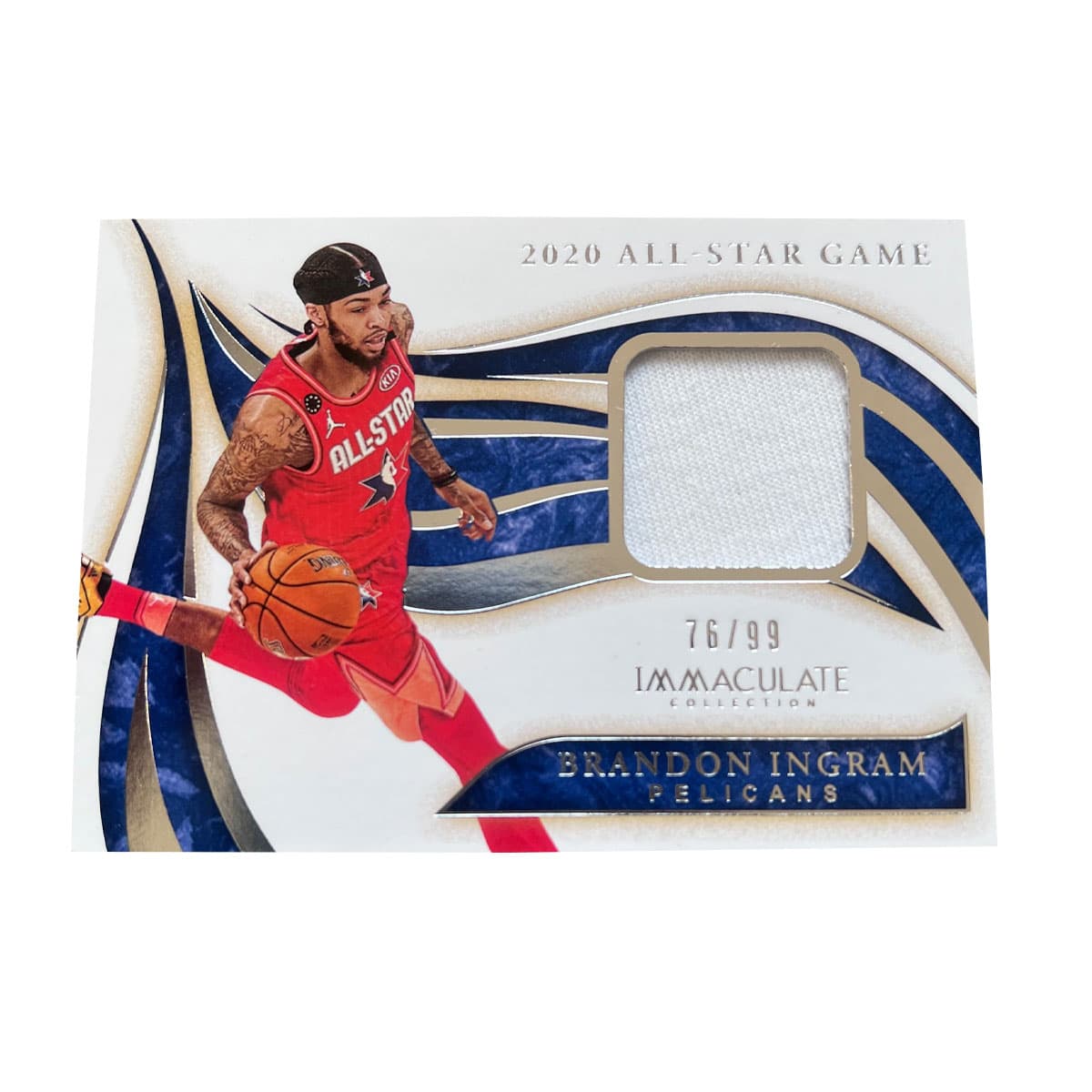 Коллекционные карточки PANINI 2019 20 Immaculate Brandon Ingram IMM Коллекция Pelicans Джерси Ingram 76 99 Играемая Джерси с нашивкой All Star - изображение 1