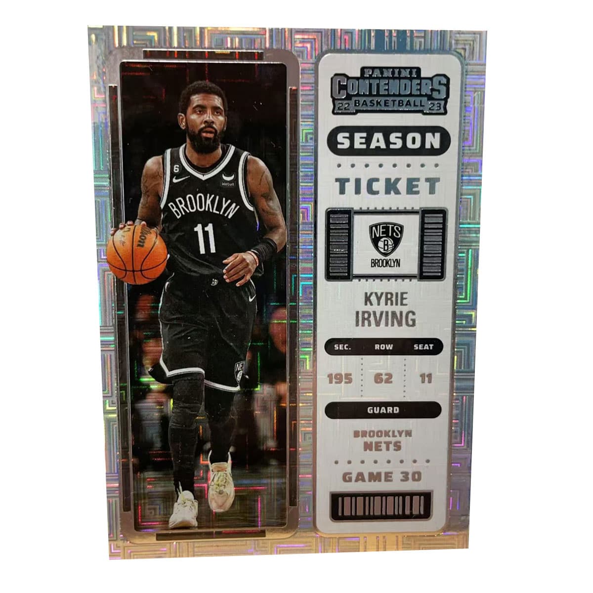 Коллекционные карточки PANINI 2022 23 Нетс Kyrie Irving The Овца Шар Game Ticket Score Карта с эффектом преломления Классическая коллекция - изображение 1