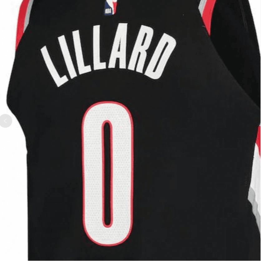 Баскетбольная майка Nike NBA Jersey Trail Blazers Lillard 0 Black - изображение 3