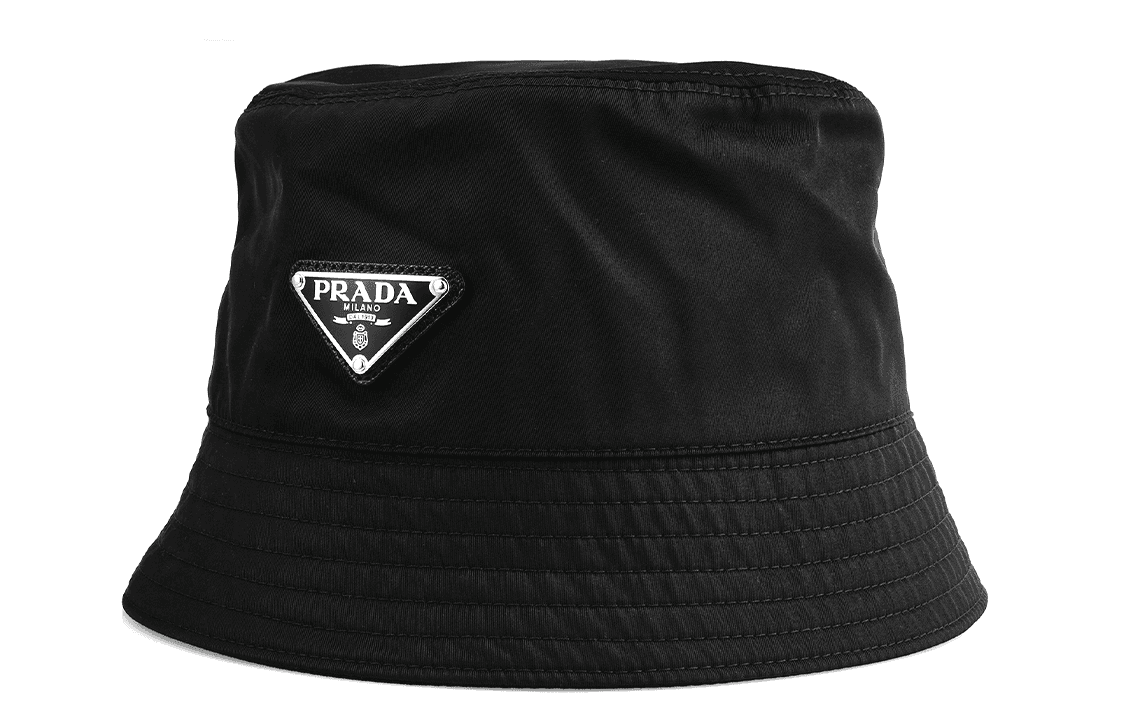 Панама Prada Re-Nylon Bucket Hat Black - изображение 2
