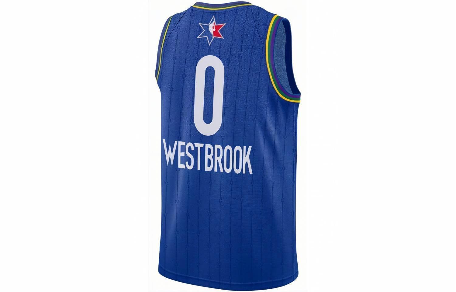Баскетбольная майка Jordan NBA All-Star Swingman Jersey Russell Westbrook 2020 Blue - изображение 2