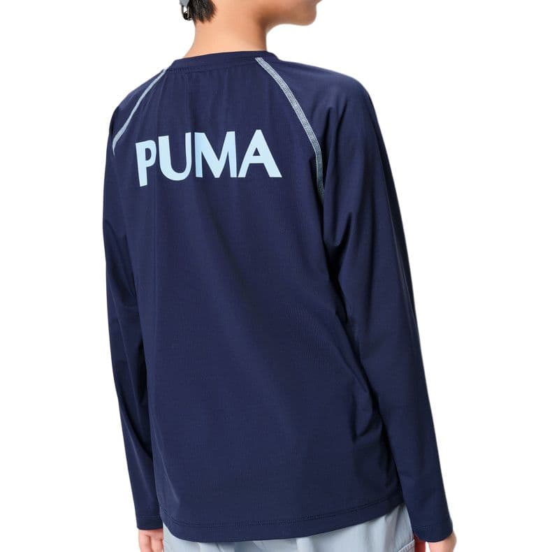 Футболка PUMA Sportstyle T-Shirt Темно-синий Детский - изображение 4
