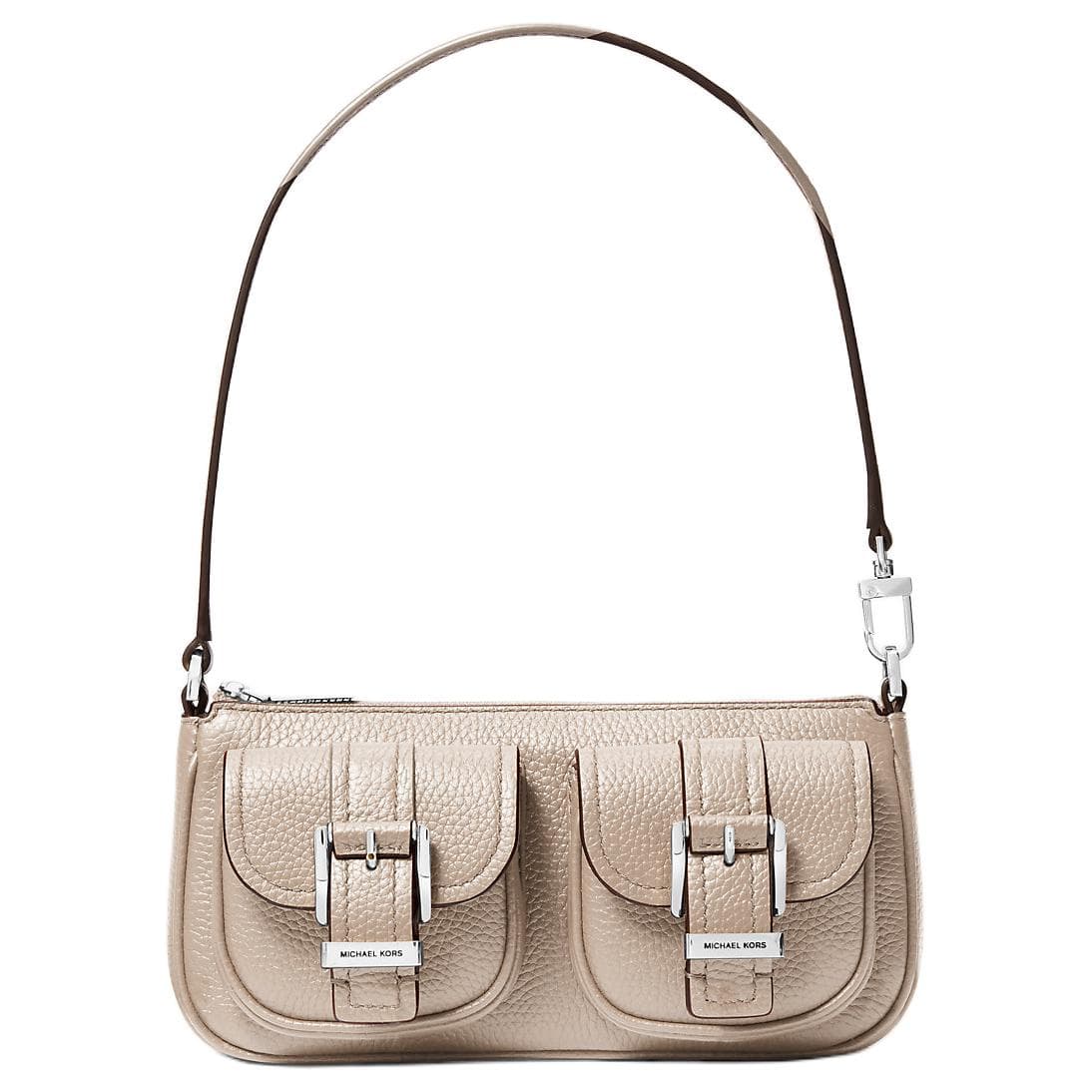 Мини-сумка MICHAEL KORS Zoe Кожа Плечевая Сумка Маленькая Женская Светлый Песочный - изображение 1