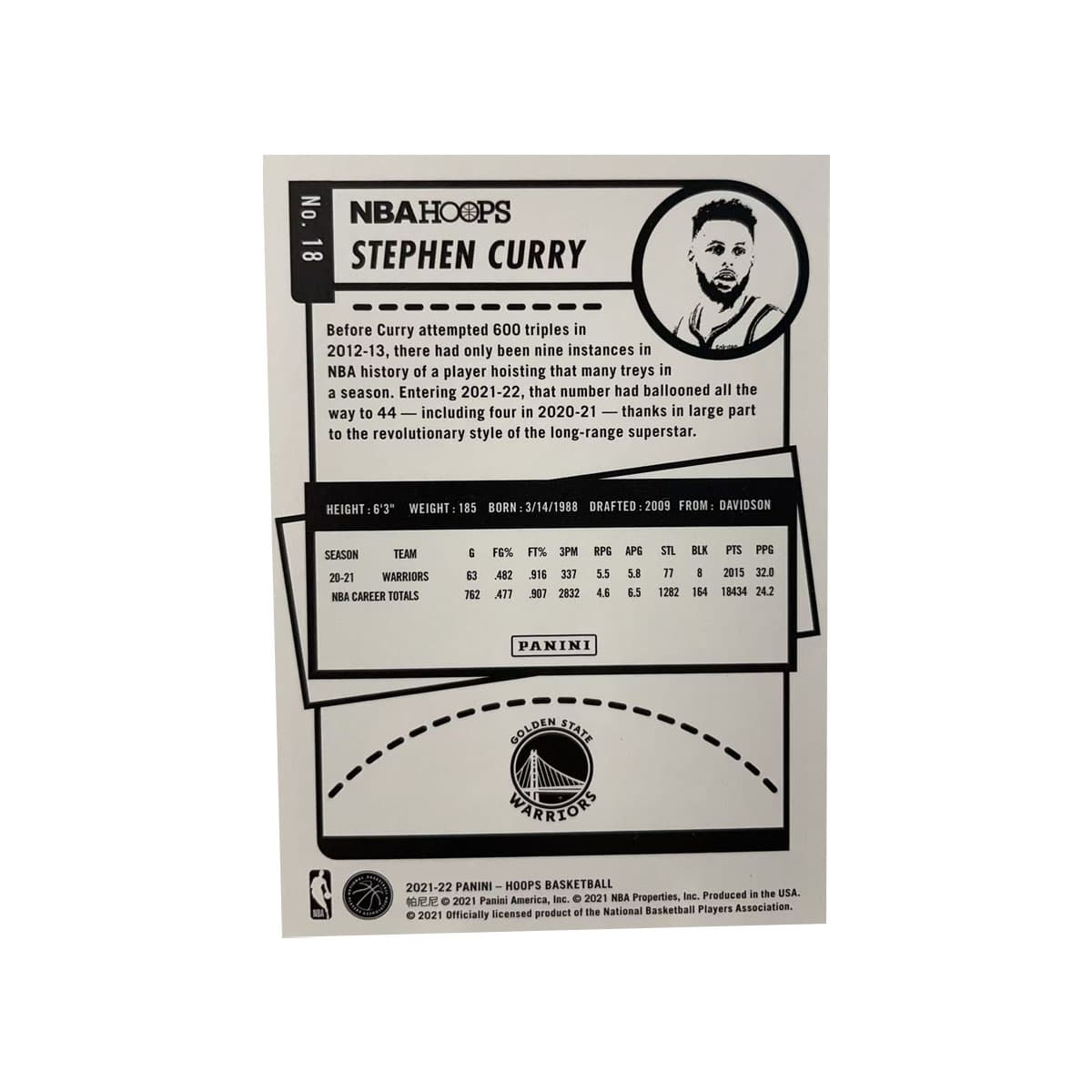 Коллекционные карточки PANINI 2021 22 Golden State Warriors Stephen Curry HOOPS Parallel Карта Curry Classic Collection Спортивные Карты 1 Размер - изображение 2