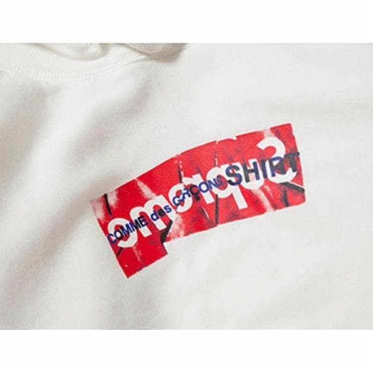 Футболка Supreme x CDG Box Logo Tee White - изображение 2