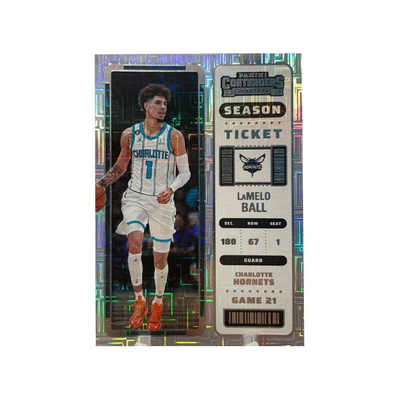 Коллекционные карточки PANINI 2021 22 Hornets ЛаМело Болл ЛиАнджело Шар Рефракция Шар Game Ticket Коллекция Essentials Спортивные карты - изображение 1