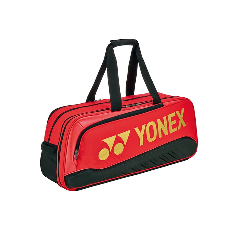 Спортивная сумка YONEX Сумка для спорта из искусственной кожи унисекс красная и черная - изображение 2