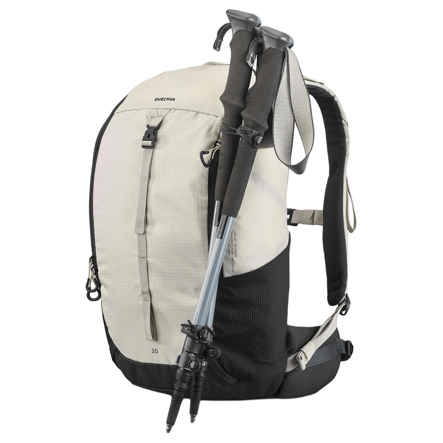 DECATHLON 20L Альпинистский рюкзак для активного отдыха сумка на открытом воздухе полиэстер бежевый унисекс - изображение 2