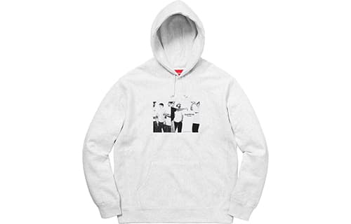 Кофта Supreme SS19 Classic Ad Hooded Sweatshirt Light Grey - изображение 1