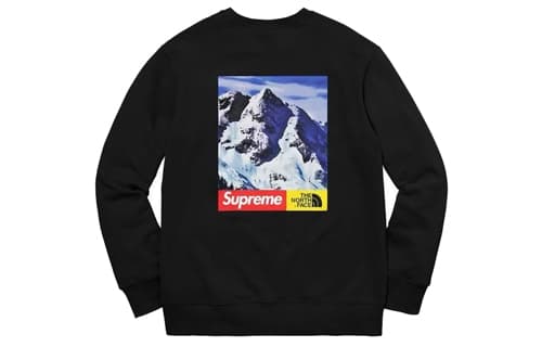 Худи Supreme x The North Face FW17 Mountain Crewneck Black - изображение 1