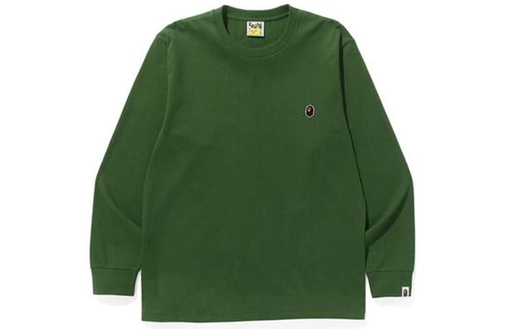 Футболка A BATHING APE Head One Point Ls Tee LogoT - изображение 5