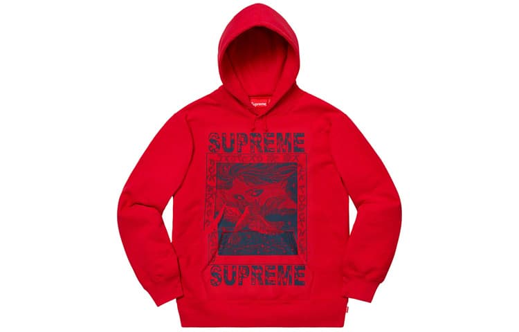 Кофта Supreme FW19 Week 2 Doves Hooded Sweatshirt - изображение 1