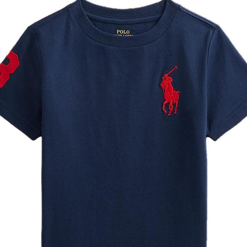 Футболка Polo Ralph Lauren T-рубашка SS23 синяя детская - изображение 4