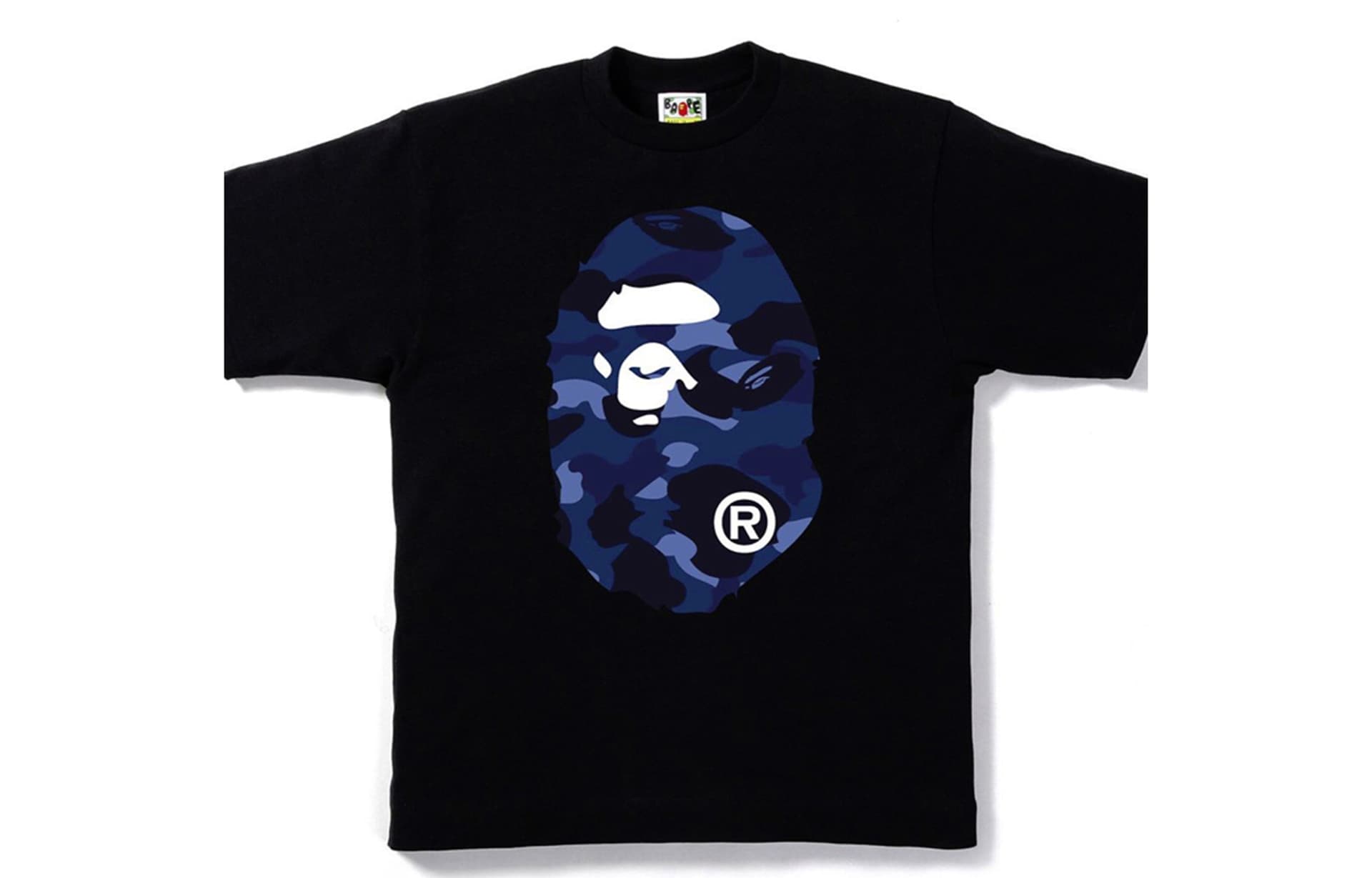 Футболка A BATHING APE Color Camo Big Ape Head Black - изображение 1