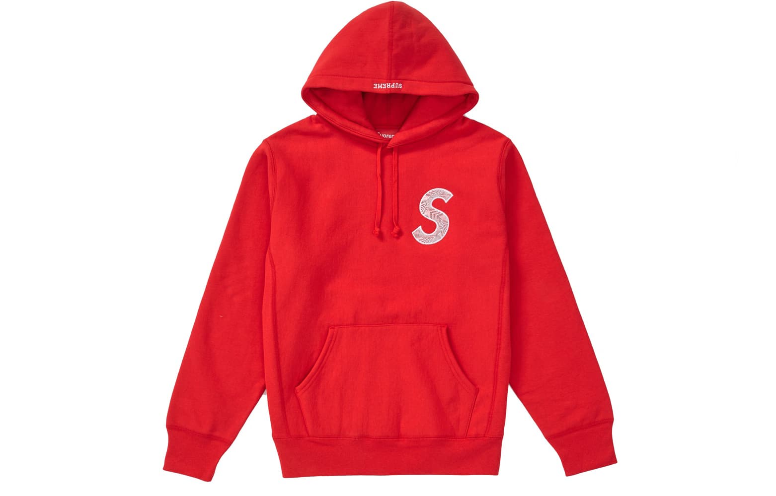 Кофта Supreme FW18 S Logo Hooded Sweatshirt Red Logo - изображение 1