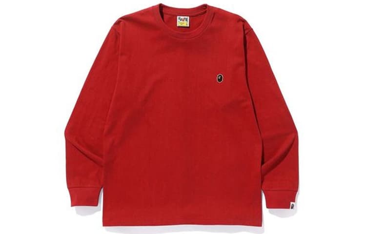 Футболка A BATHING APE Head One Point Ls Tee LogoT - изображение 4