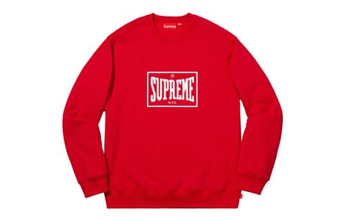 Худи Supreme SS19 Warm Up Crewneck Red - изображение 1