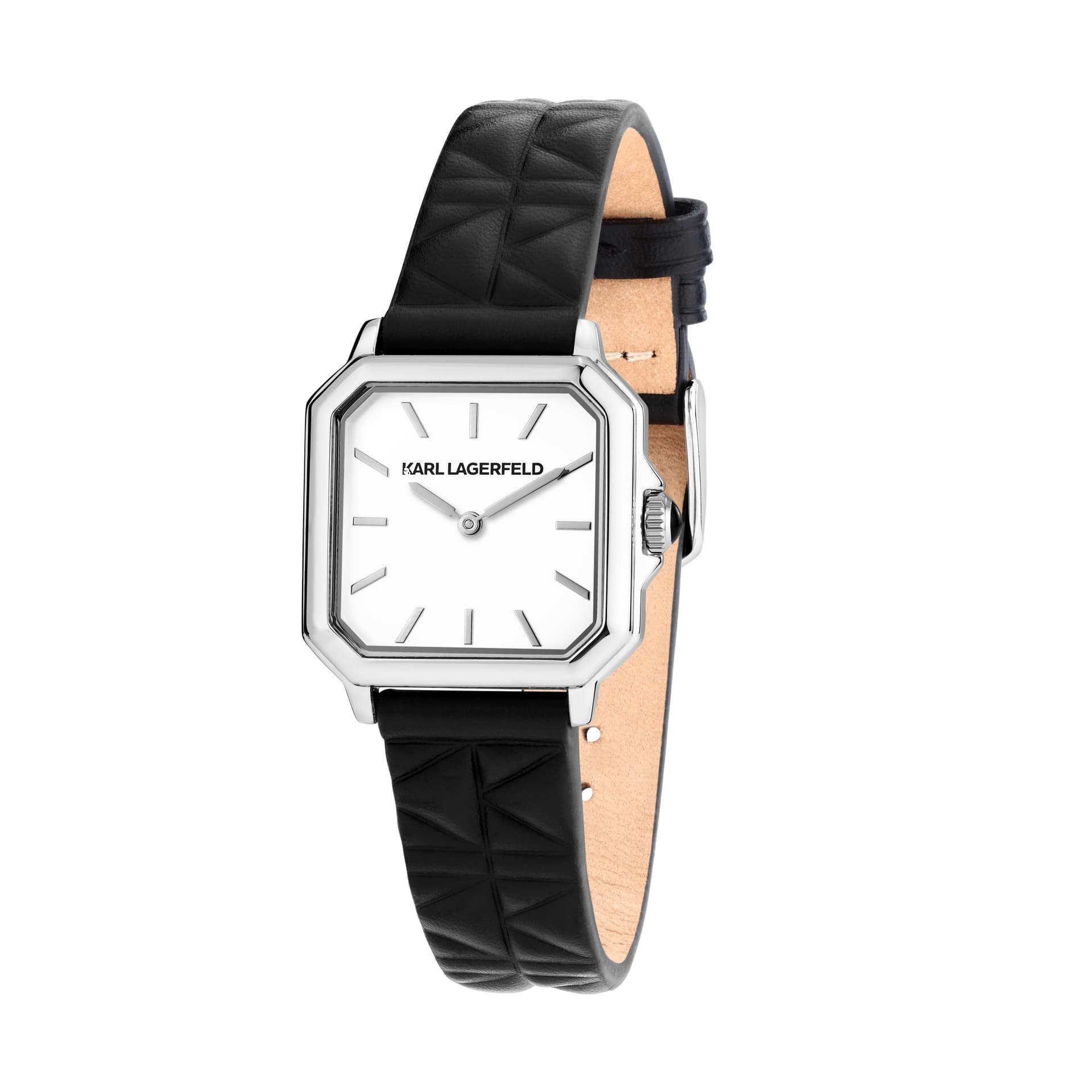 Механические часы KARL LAGERFELD Carla Lagaffe Classic Collection Кварцевый механизм Натуральная кожа Шнуровка Белый циферблат - изображение 3