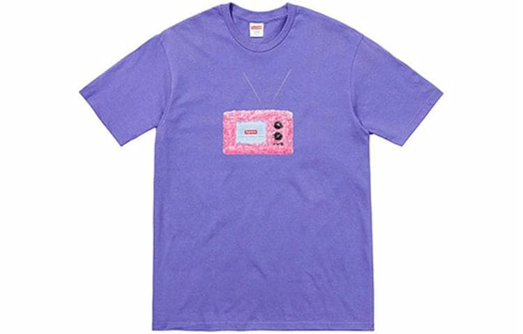 Футболка Supreme SS18 TV Tee Light Purple - изображение 1