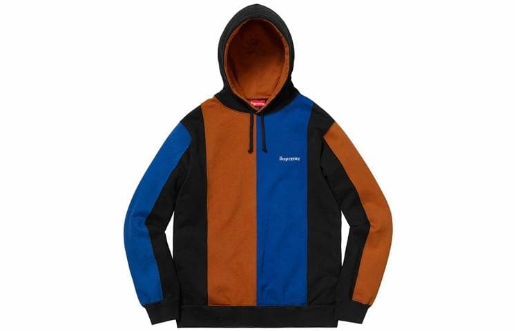 Кофта Supreme FW18 Tricolor Hooded Sweatshirt Black - изображение 1
