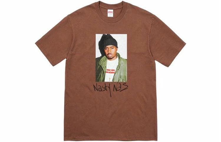 Футболка Supreme FW17 Nas Tee Brown - изображение 1