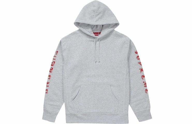 Кофта Supreme FW18 Gradient Sleeve Hooded Sweatshirt Ash Grey - изображение 1