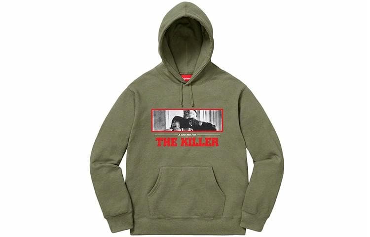 Кофта Supreme FW18 The Killer Hooded Sweatshirt Light Olive - изображение 1