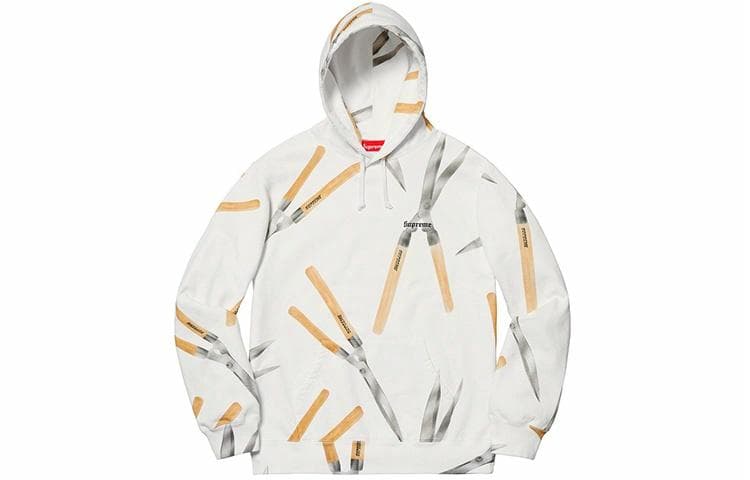 Кофта Supreme SS19 Shears Hooded Sweatshirt White - изображение 1
