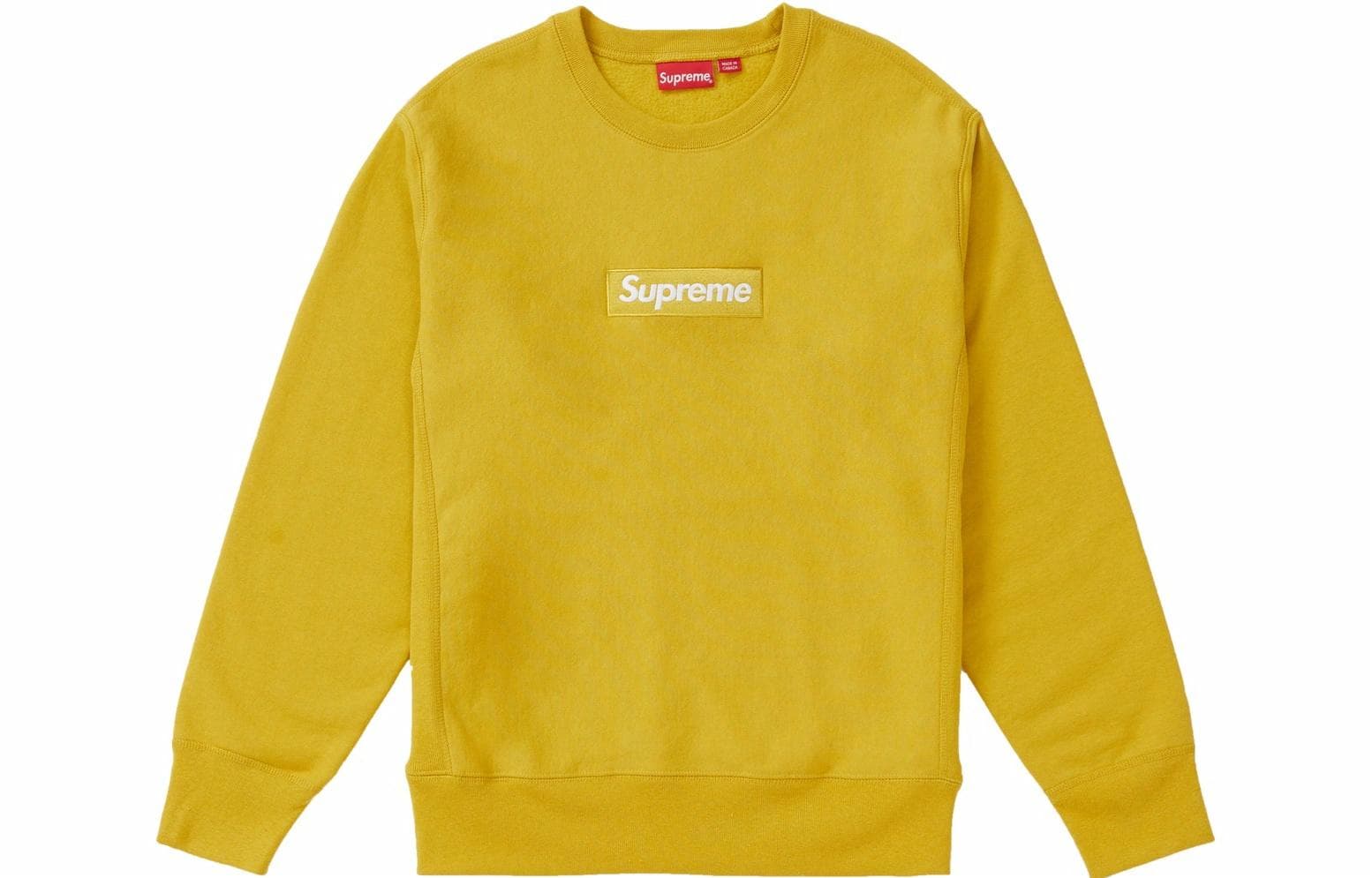 Худи Supreme FW18 Box Logo Crewneck Mustard - изображение 1