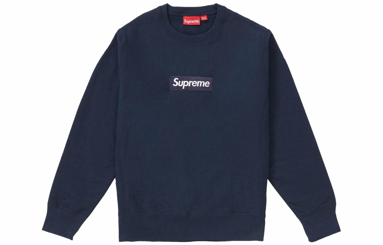 Худи Supreme FW18 Box Logo Crewneck Navy - изображение 1