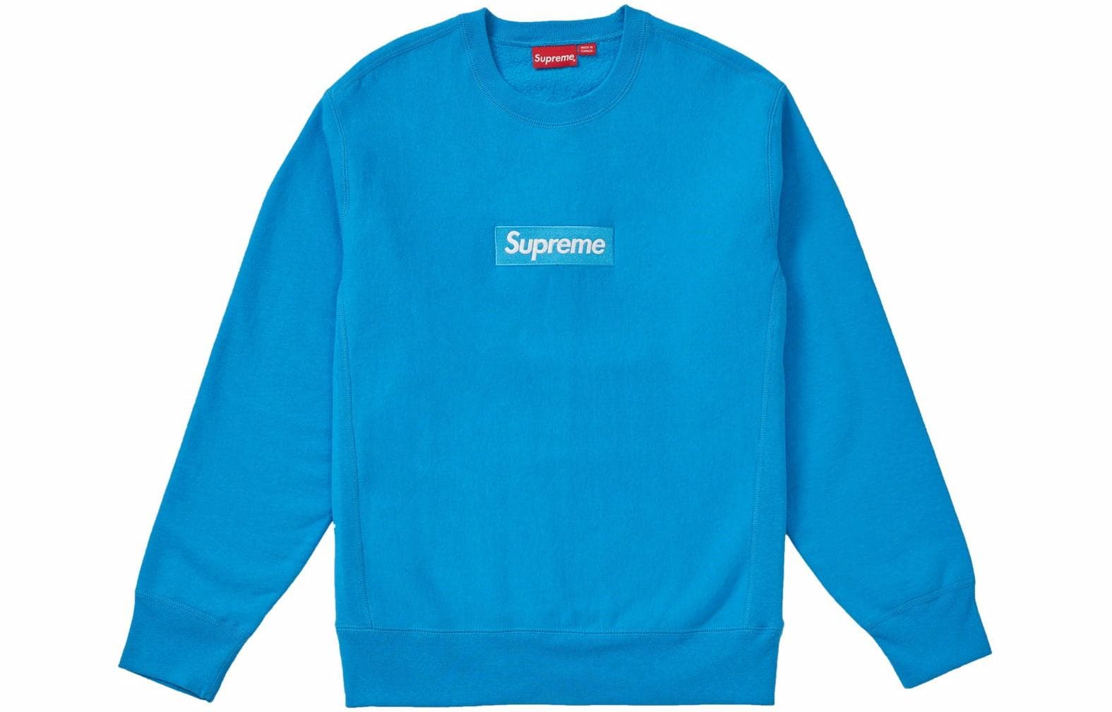 Худи Supreme Box Logo Crewneck Bright Royal - изображение 1