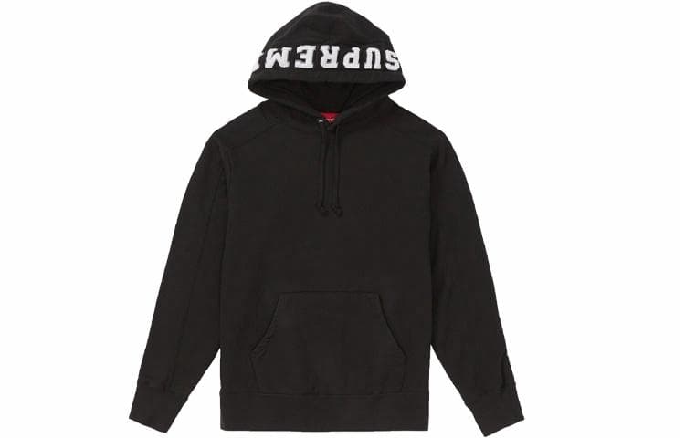 Кофта Supreme FW18 Paneled Hooded Sweatshirt Black - изображение 1