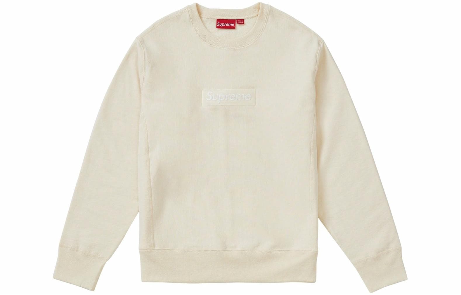 Худи Supreme FW18 Box Logo Crewneck Natural - изображение 1